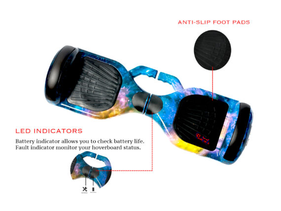 PB6+ Galaxy | Powerful Hoverboard for Adults and Kids with Long Battery Life - Image 3