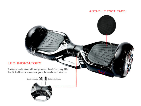 PB6+ Bolt Sturdy Hoverboard for Indoor Use with Remote, Bag and Long-Range Battery - Image 3